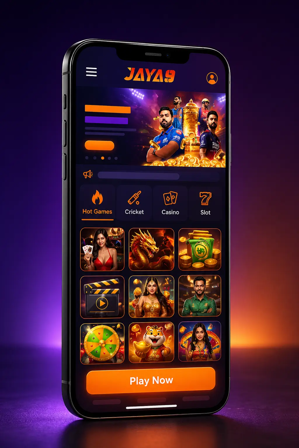 Jaya9 app interface for sharing referral code access
